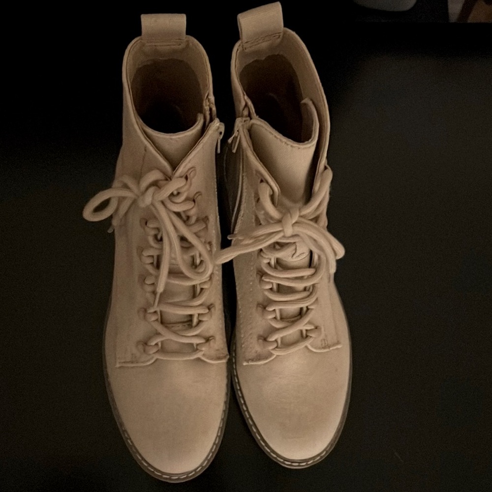 Universal Thread Combat Boot In Tan Canvas - image 2